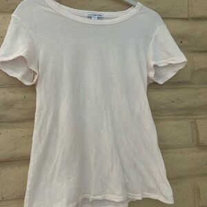 James Perse White Fitted Short Sleeve T-Shirt